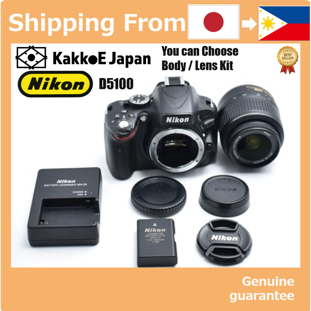 Câmera Digital SLR Nikon D5100 Usada (Pre-loved) - Apenas Corpo ou Kits com Lente 18-55VR, Lente 18-105VR ou Kit Duplo Zoom - Câmera DSLR Nikon D5100 Original Japonesa em Excelente Estado para Fotografia Profissional e Amadora