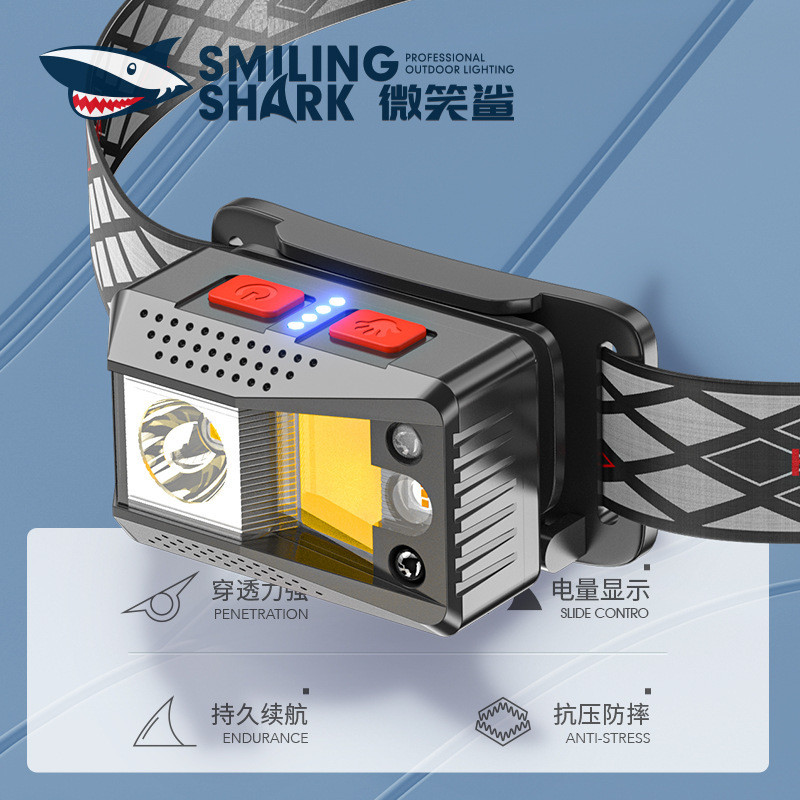 Farol de indução Pesca noturna Dedicado Luz forte de carregamento ultraleve com adsorção magnética Farol de aviso de luz