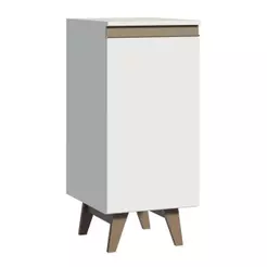 Balcão Armário de Cozinha 35 cm 1 Porta Branco Reims Madesa XJ