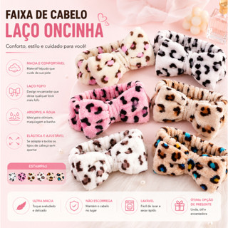 Faixa de maquiagem para cabelo Estampa de (LEOPARDO) Aleatório pronta entrega!