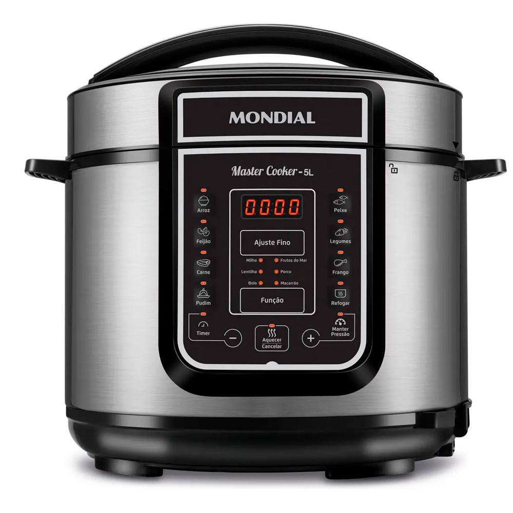 Panela de Pressão Elétrica Digital Mondial 5L PE-38 900w 127v