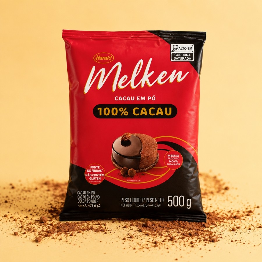 Cacau em Pó Melken 100% - 500g - Harald