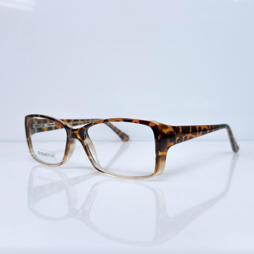 Oculos Feminino Retangular Baixo Raso Acetato Brilhante Tamanho M/G 7762