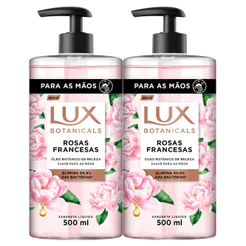 Kit 2 Sabonete Líquido Lux Botanicals Rosas Francesas 500ml