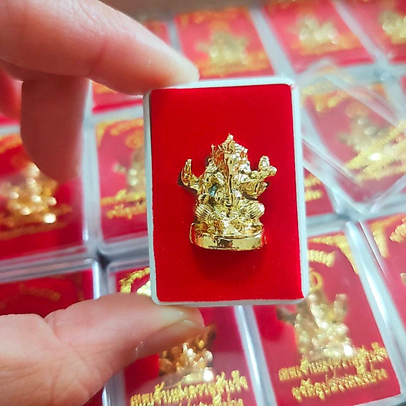 รูปสินค้า พระพิฆเนศ ปางรีนาโมจัน ขนาดเล็ก บรรจุกล่องกำมะหยี่