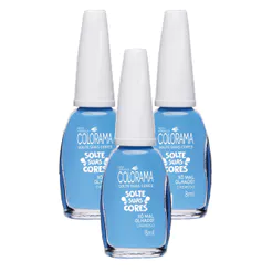 Kit 3 Esmalte Colorama Solte Suas Cores Xô Mal Olhado! 8ml
