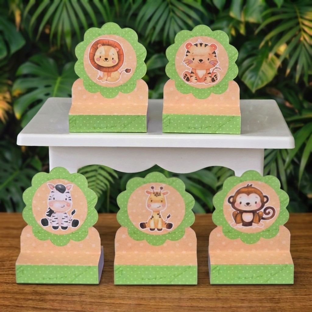 Porta Bis duplo SAFARI BABY lembrancinhas personalizadas para aniversario infantil decoração mimos