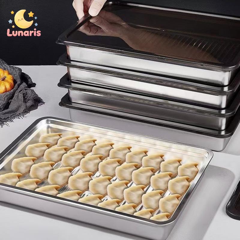 Lunaris Caixa De Armazenamento De Cozinha , Organizador De Geladeira , Recipientes De Alimentos De Aço Inoxidável , Band