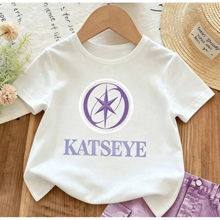 Camiseta Masculina Feminina Oversized Estampa Katseye Logotipo Símbolo Roxo Circular Grupo Feminino Camiseta Unissex