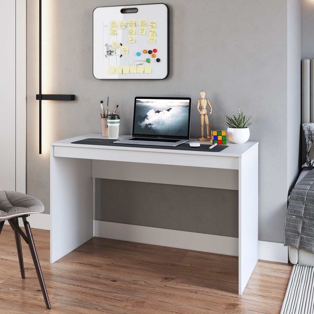 Escrivaninha Mesa Escritório Mesa Gamer B23 120cm Branca Branco