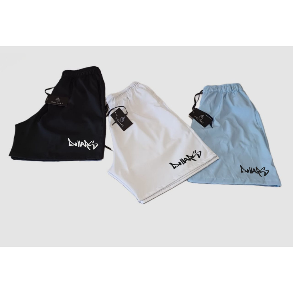 Kit 3 Short BERMUDA Tactel ELASTANO Skate Sk8 Praia Verão Oferta CONFORTÁVEL Promoção OFERTA