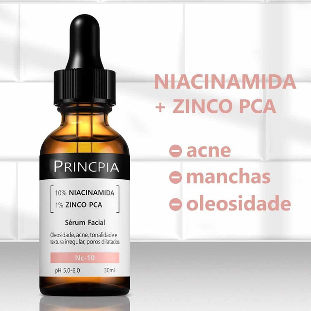 Sérum NC-10：10% Niacinamida | Reduz Oleosidade, Poros Fechados e Brilho