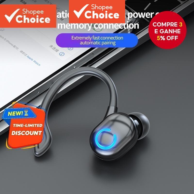 S10 Fones De Ouvido Sem Fio Bluetooth Única Orelha Alta Fidelidade Gancho Música Esportes Qualidade Para Smartphones