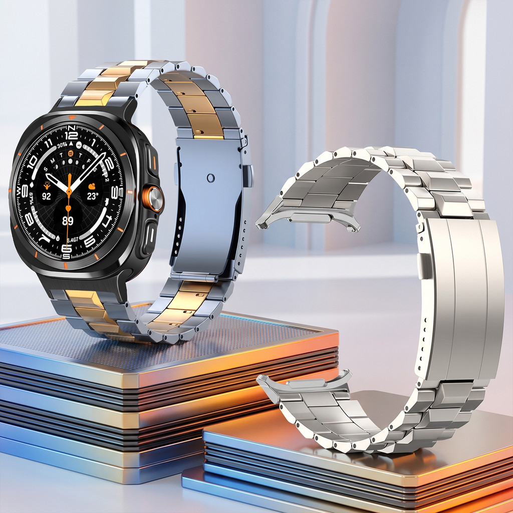 Correias De Titânio De Luxo Bandas De Negócios Pulseira Para Samsung Galaxy Watc