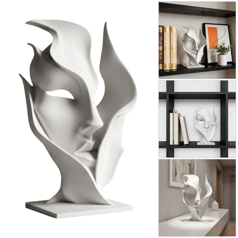 Estátua De Rosto Abstrato HO Para Destaque De Mesa De Exibição De Prateleira E Estilo Doméstico