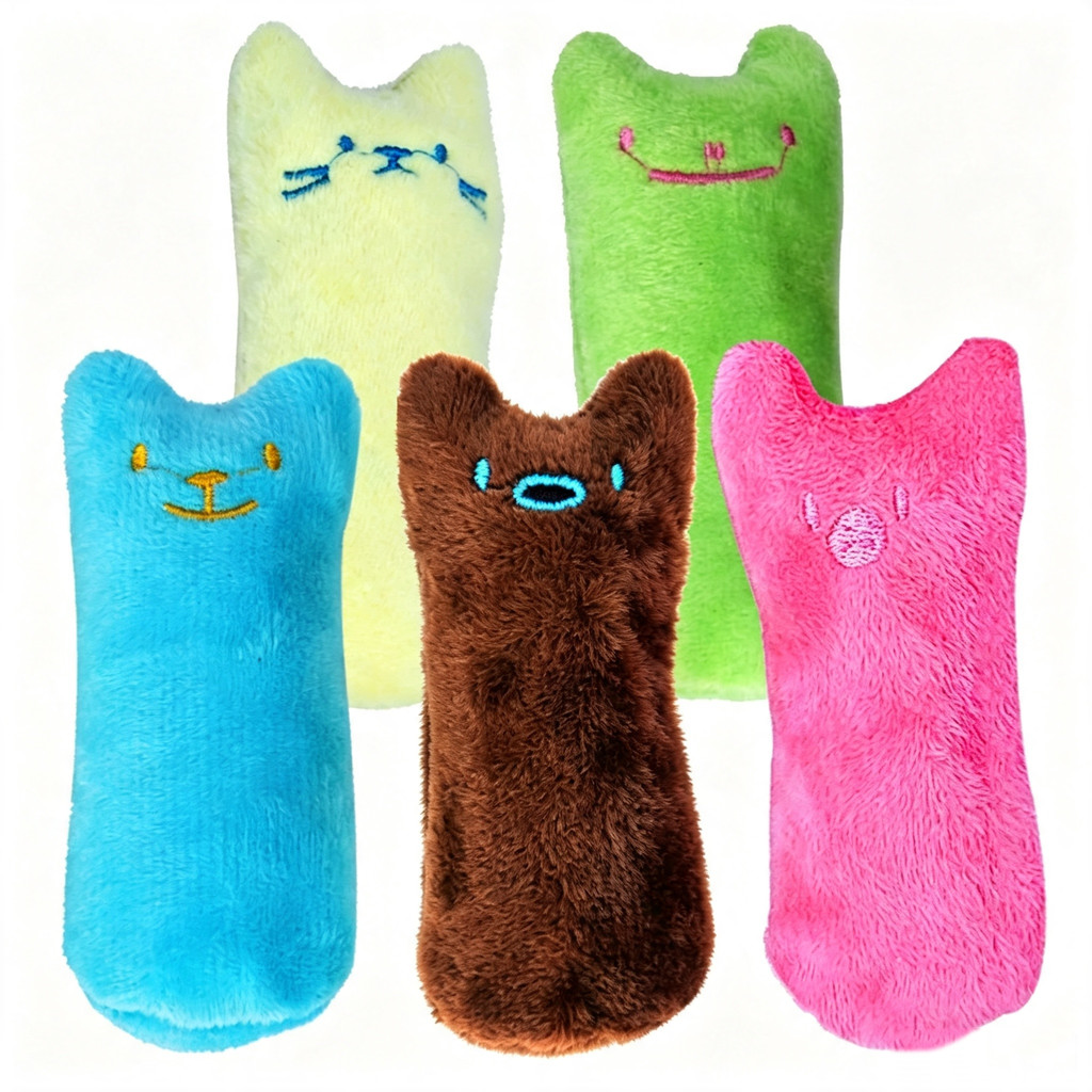 3 PCS Brinquedos De Pelúcia Para Gatos , Brinquedo Expressões Faciais Animais De Estimação , Inclui Papel Enrugado , Mas