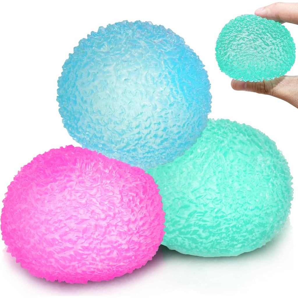 3 Bolas Sensoriais Grandes e Macias para Alívio de Estresse, Brinquedos Sensoriais Texturizados de Gel Macio, Brinquedo