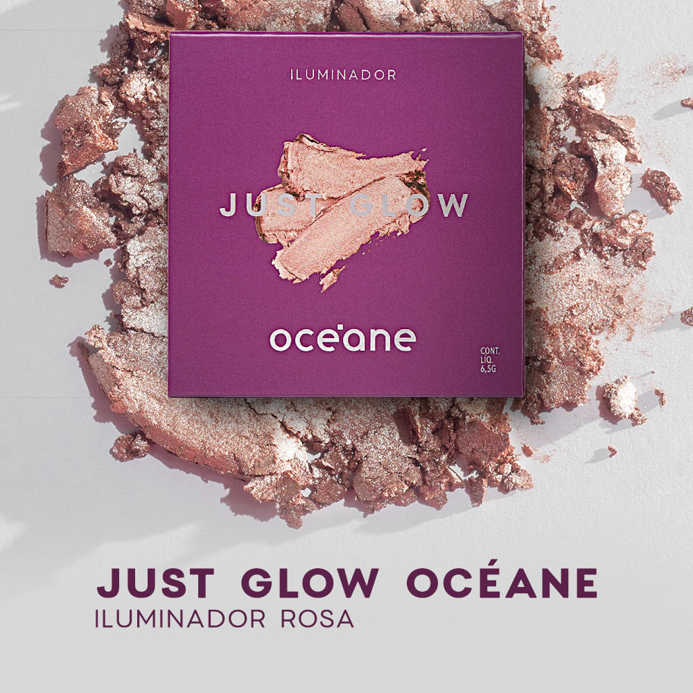 Kit Blush Laranja Call Me + Just Glow Iluminador Bouquet Rosa Océane Purple (2 Produtos)