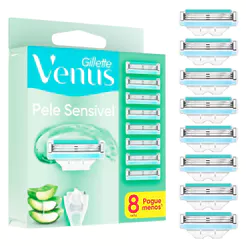 Carga para Aparelho de Depilar Gillette Venus Pele Sensível Refil 8 Unidades Pague Menos