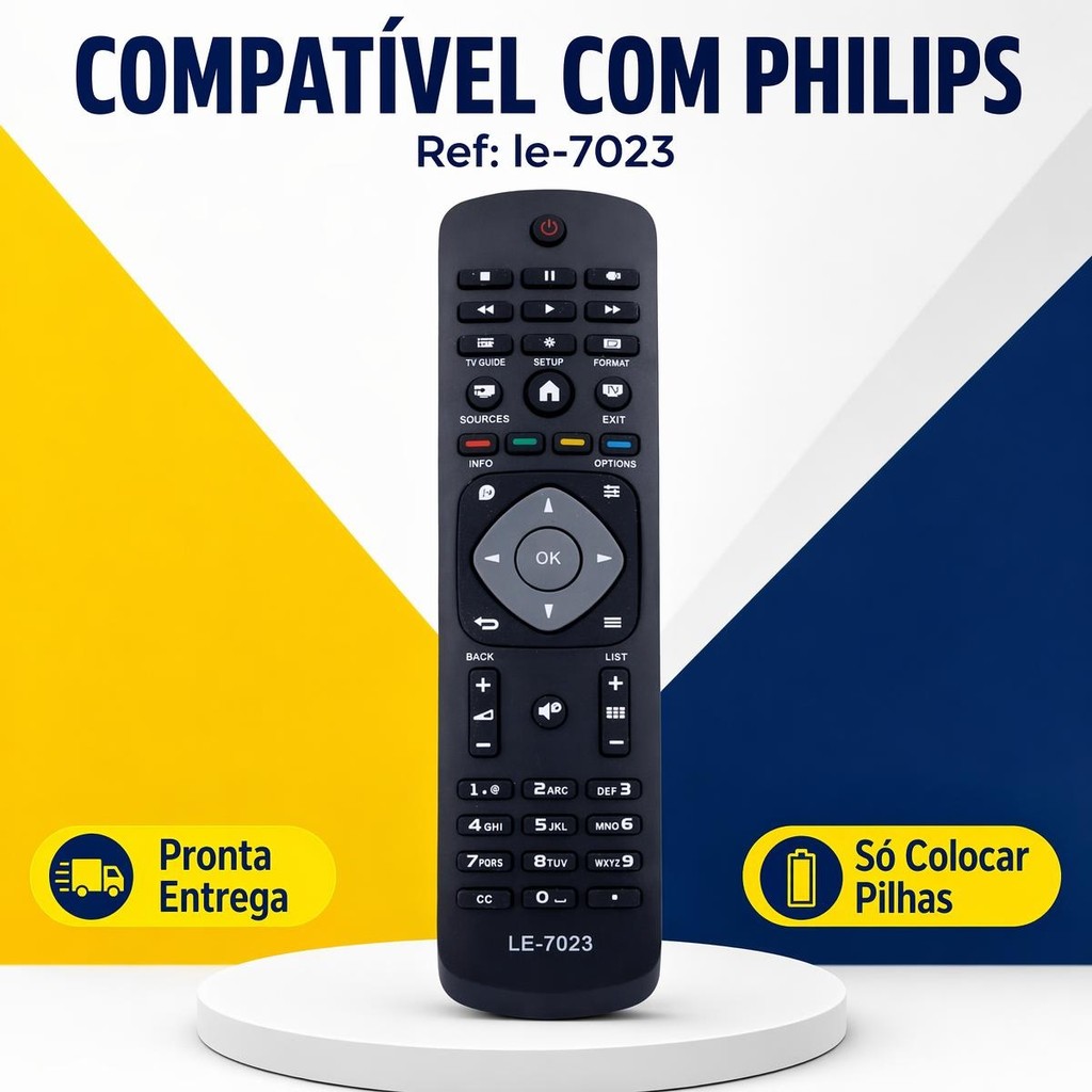 Controle Remoto Compatível Tv Philips Lcd Todos Os Modelos