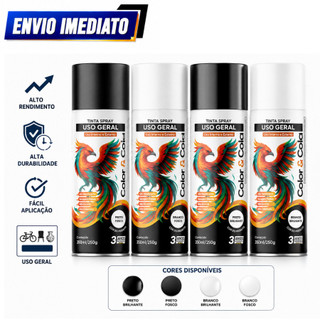 Tinta Spray Uso Geral Multiuso Secagem Rápida Madeira Metal 350ml