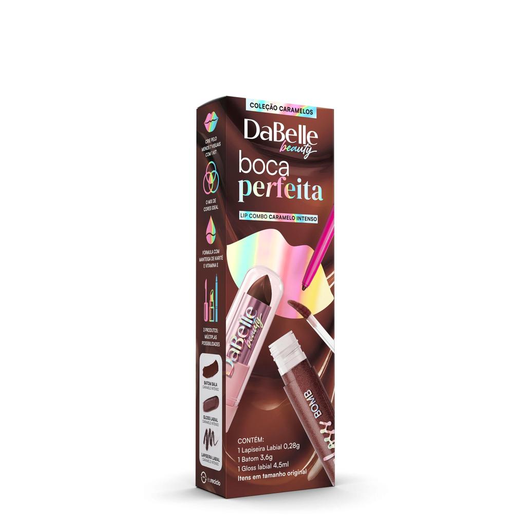 Lip Combo Boca Perfeita DaBelle Beauty - Caramelo Intenso