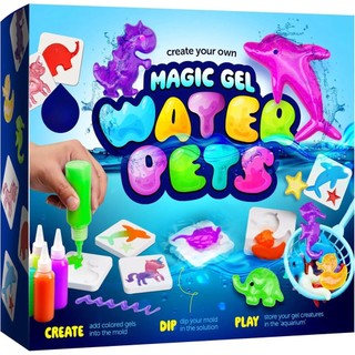 Kit de Brinquedos Elfo Aquático Mágico com Géis Mágicos e Moldes, Brincadeira Criativa, Presentes de Aniversário, Lembra