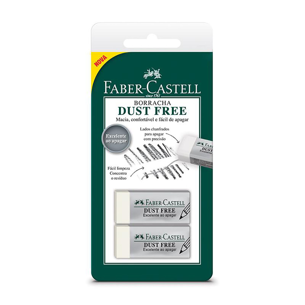 Borracha Dust Free SM/187137/187106 com 2 unidades Faber-Castell