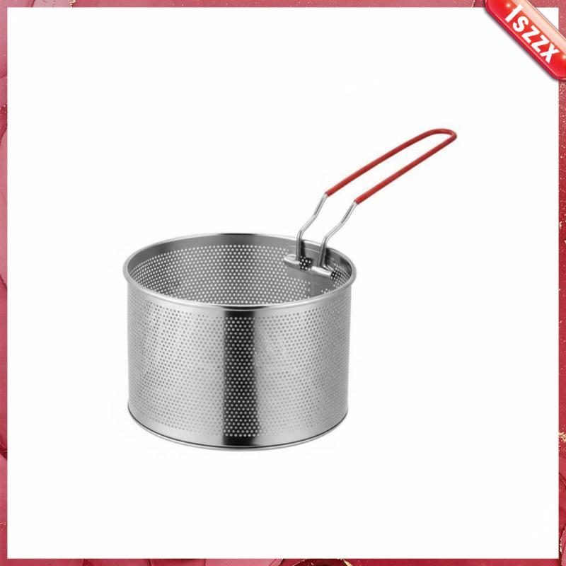 [Lszzx] Cesta De Fritura De Aço Inoxidável Com Alça Removível Fritadeira Para Cozinha E Uso Em Restaurantes Domésticos