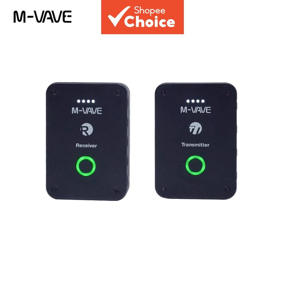 M-VAVE Recarregável Transmissor De Guitarra Receptor 2.4G Instrumento De Baixa Latência Sistema Sem Fio Para Baixo Elétr