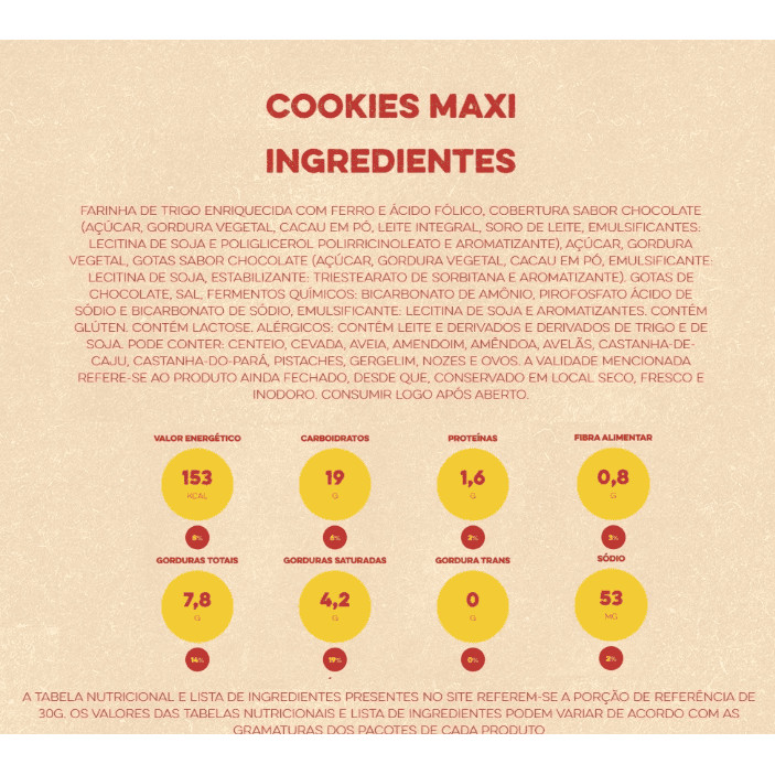 Bauducco Cookies com gotas de chocolate Maxi 96g · foto 2