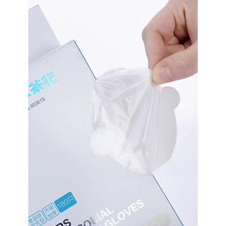 Camélia luvas antibacterianas descartáveis crianças adulto luvas alimentos PE luvas transparentes sanitárias cozin