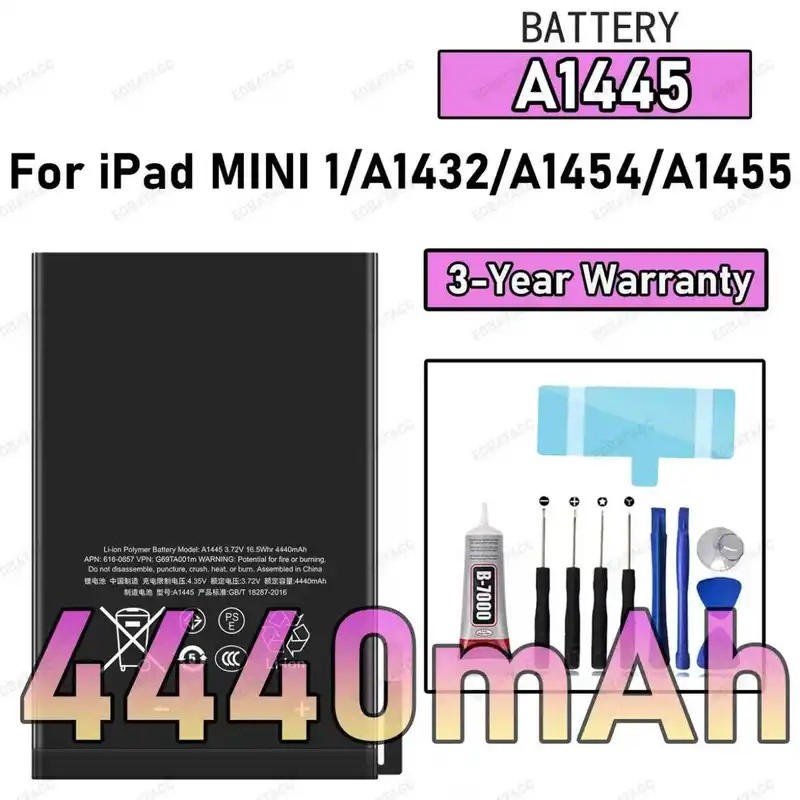 100 % Nova Alta Qualidade A1445 4440mAh Bateria Para IPAD MINI 1/A1434/A1454/A14