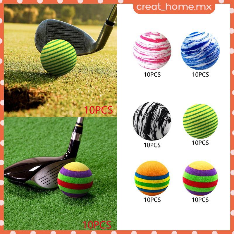 [Creat_home] 10x Bolas De Treinamento De Golfe Convenientes , Leves , Duráveis , De Alto Desempenho Para Casa , Quarto ,