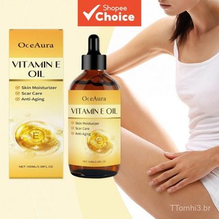 Óleo Profissional para a Pele com Vitamina E 100ml – Óleo Multiuso para a Pele com Vitamina E OCEAURA 100ml – Hidratante