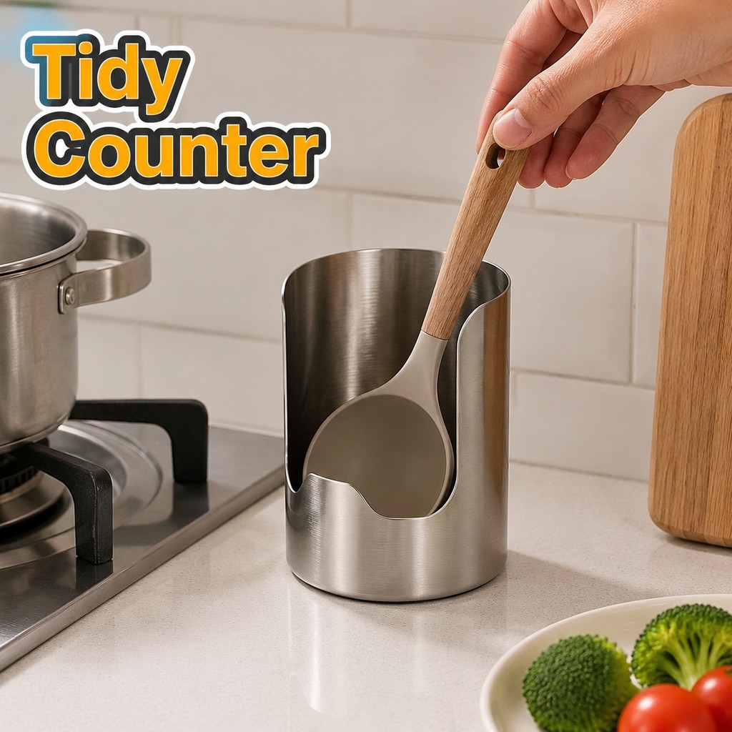 Suporte Para Tampa De Panela De Bancada Com Organizador De Armazenamento De Cozinha Descanso De Colher