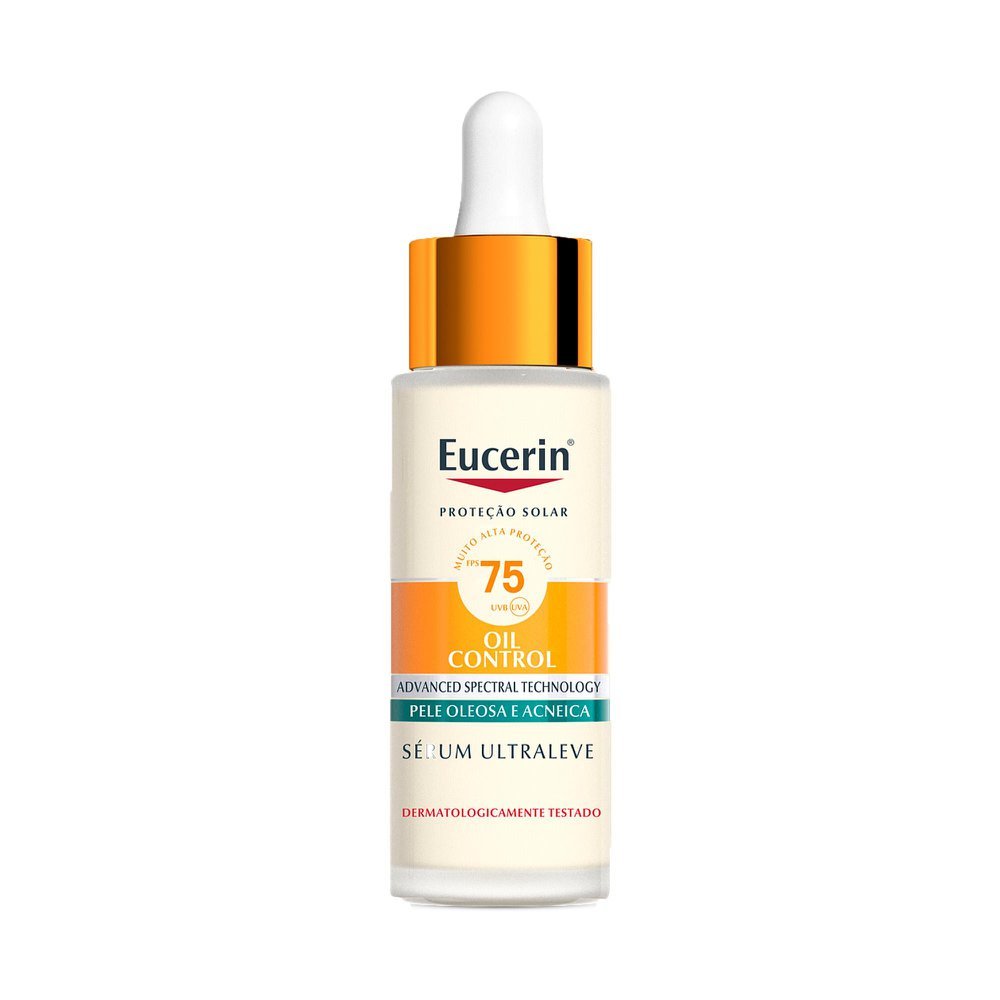 Protetor Solar Eucerin Sérum Ultraleve FPS75 Oil Control Pele Oleosa e Acneica 30ml