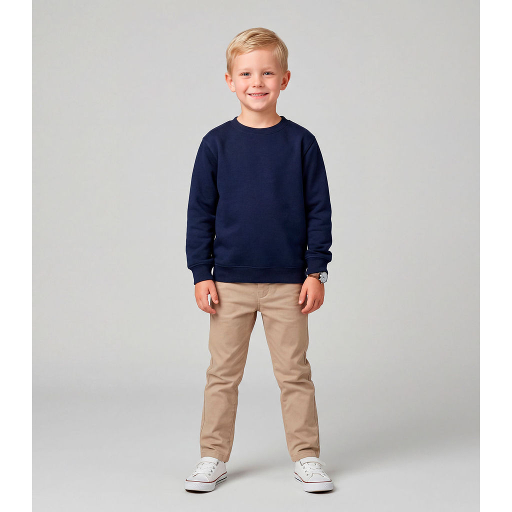 Blusão Infantil Moletom Básico Unissex  Rovi Kids Azul