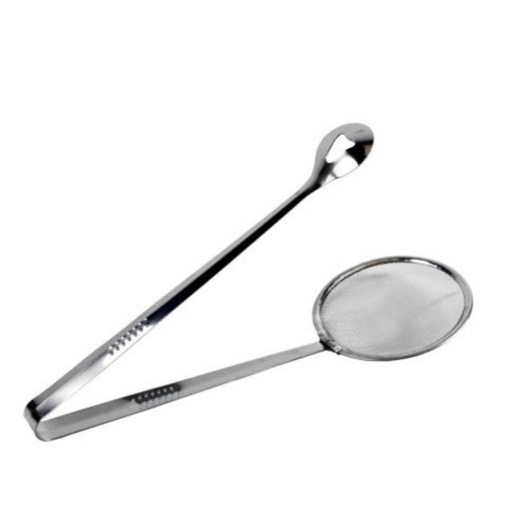 Escumadeira Para Fritura De Aço Inox Com Pegador Peneira Cozinha Utensílios