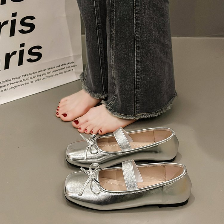 Prata único sapatos 2026 novo estilo sapatos femininos francês suave combinando saia de sola macia sapatos femininos pla