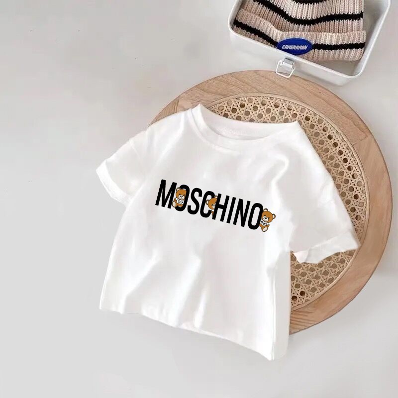 Verão crianças estilo ocidental letras novo estilo puro algodão de manga curta branco meninos meninas camisetas Han fã b