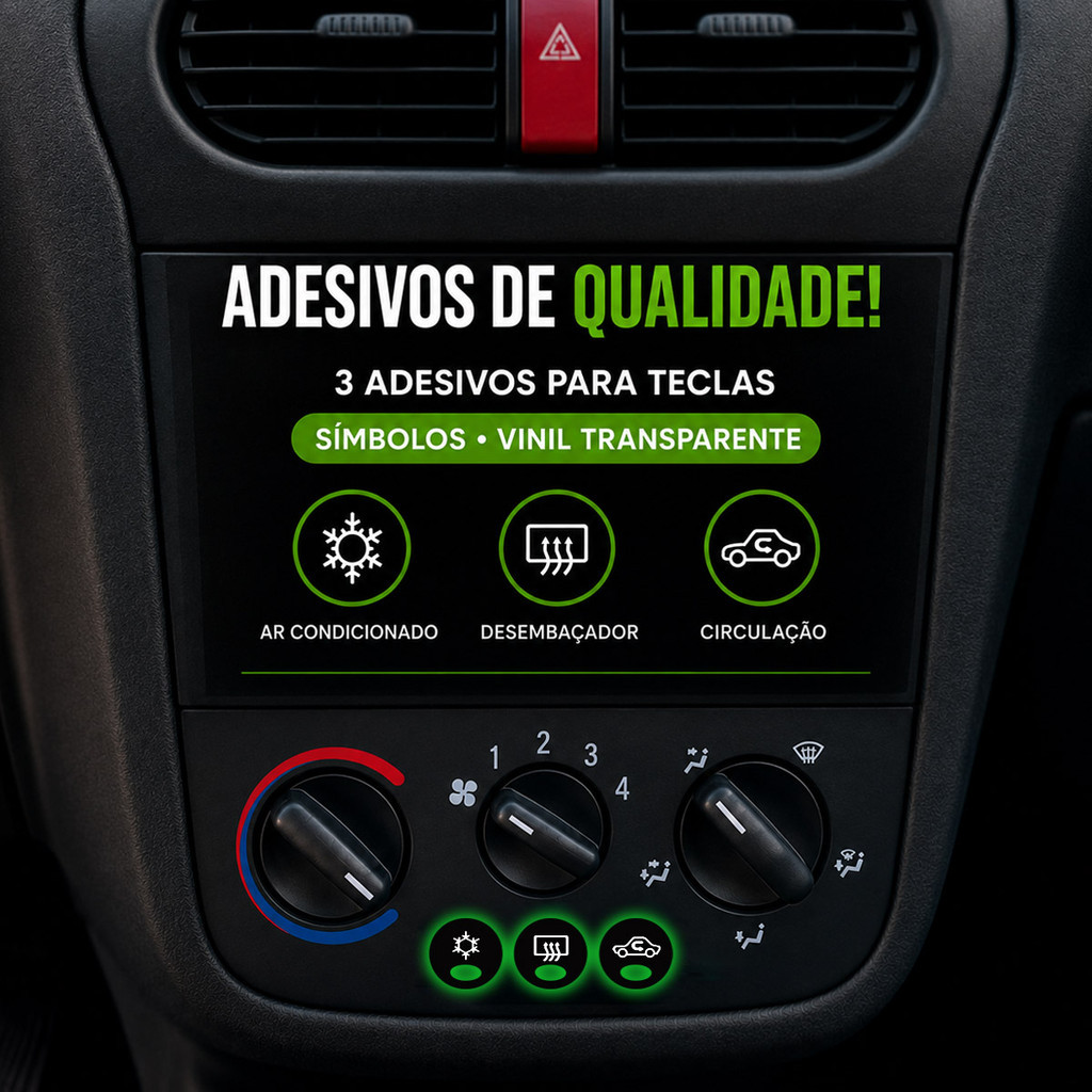 Kit Adesivos Compatível Corsa Montana Botões Ar Condicionado — imagem 2 de 2