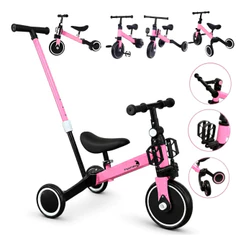 Bicicleta Equilíbrio 5 Em 1 Balance Triciclo Empurrador Rosa