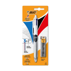 Caneta esferográfica 1.0 retrátil 3 em 1 com borracha Bic