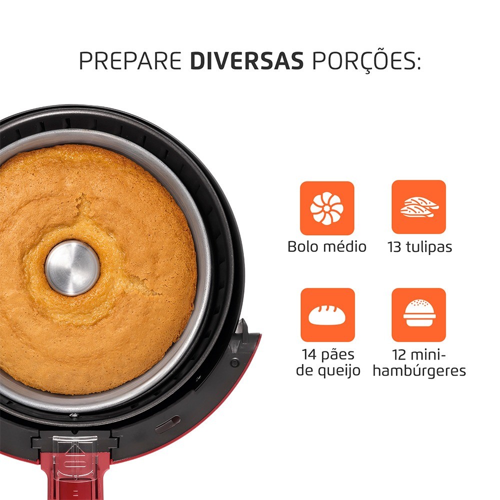 Fritadeira elétrica sem óleo Air Fryer 3,5L 1.500 Watts - AF-32-RI - Mondial · foto 2