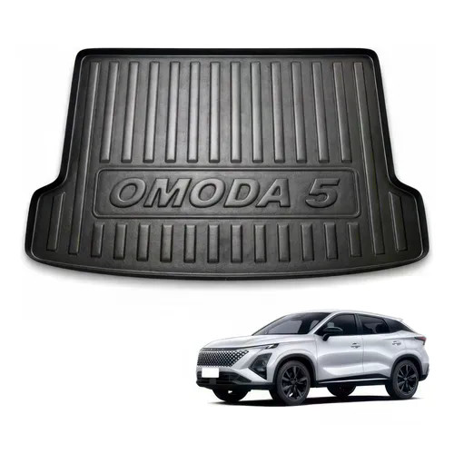 Tapete Bandeja Porta Malas Omoda 5 2026-2027 Carbag 24.01 Preto 3D 5D Borda Alta Impermeável