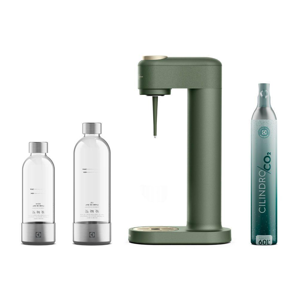 Máquina Gaseificadora de Água Electrolux com Cilindro e 2 Garrafas Verde Linha 100 anos Celebre Frescor (ESM100) — imagem 2 de 2