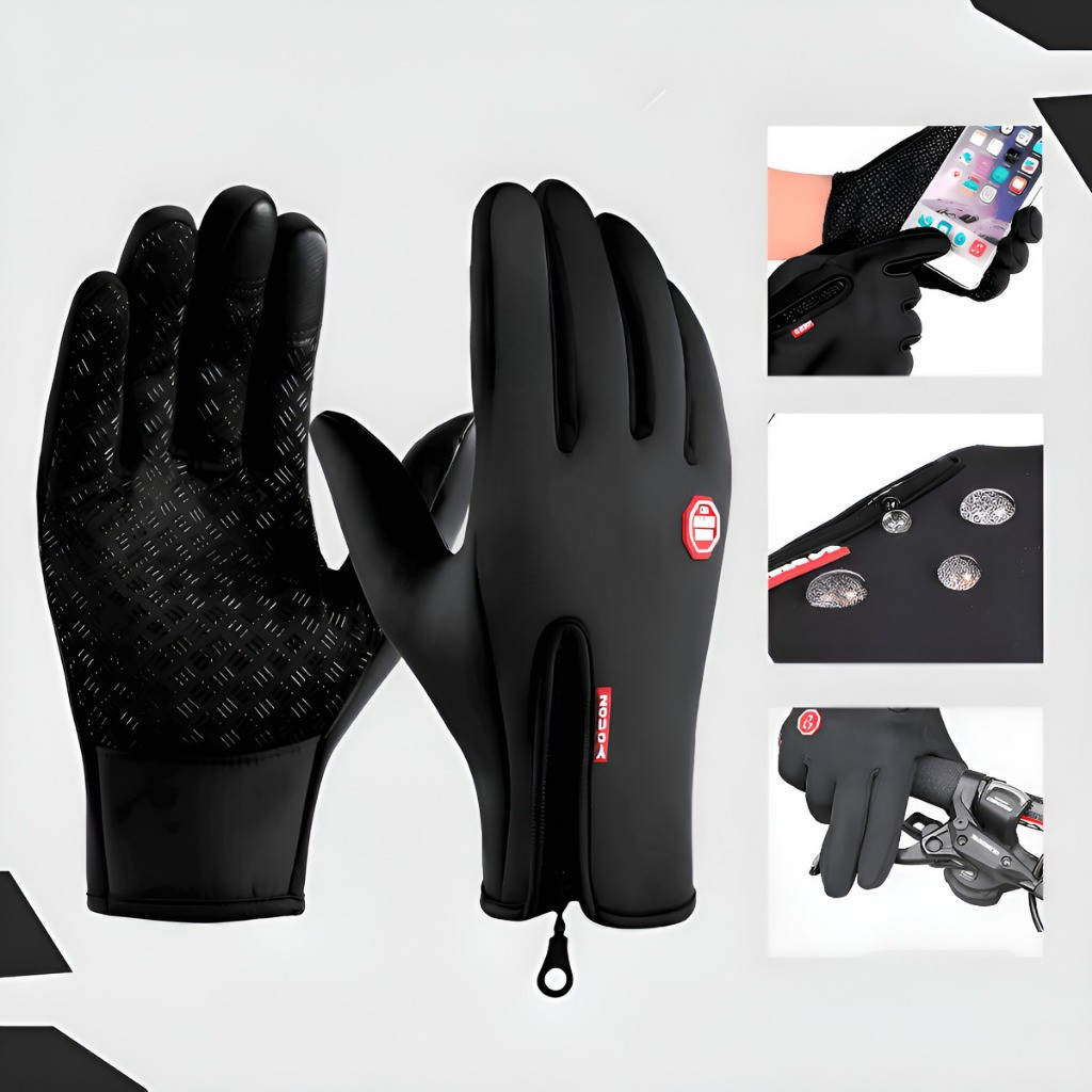 Luva Impermeável Térmica Touch Celular Para Moto Bike Esportes Trilha Frio Antiderrapante Unissex