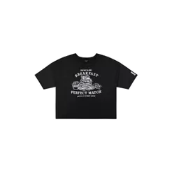 Blusa Juvenil Menina Regular Estampada Beats Preto