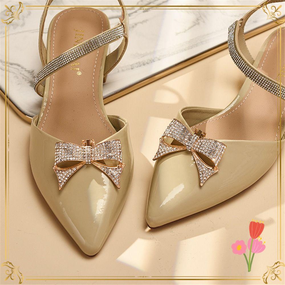 OKDEALS 2 Peças De Clipes Para Sapatos , Strass De Casamento , Cristal , Laço , Joias
